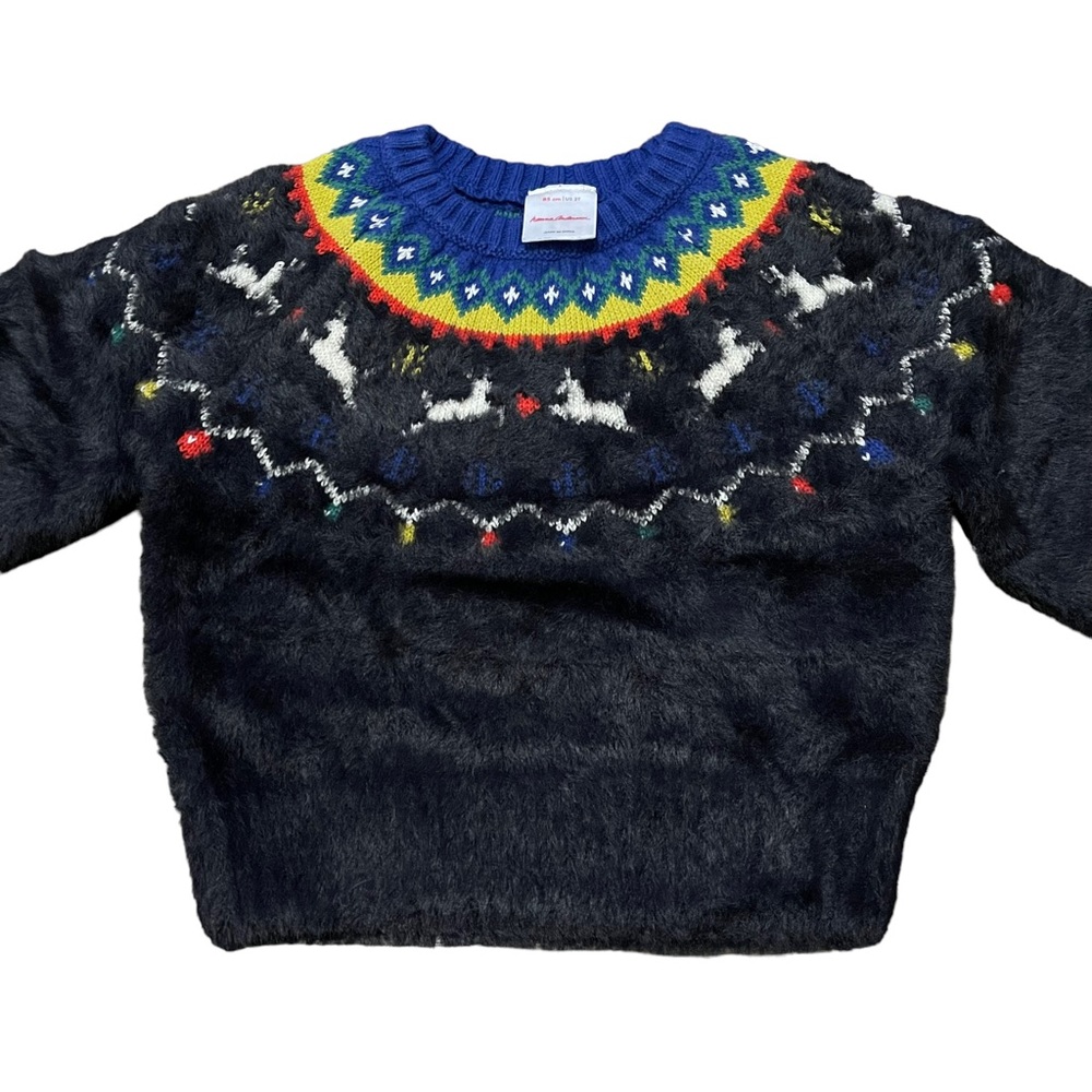 NWT Hanna Andersson Festive Fairisle Christmas Pullover Sweater Size 2T (85) - Picture 2 of 7